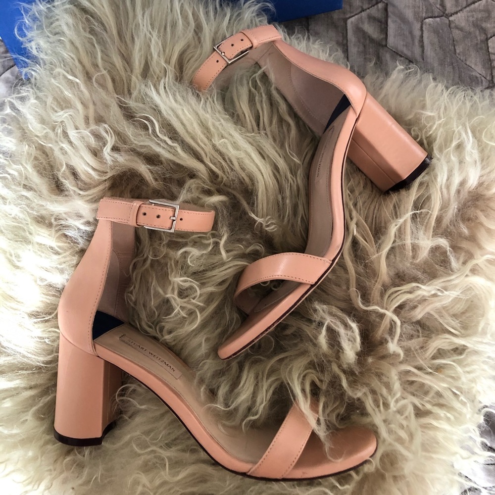 Stuart Weitzman Less Nudist Ankle Strap Sandals